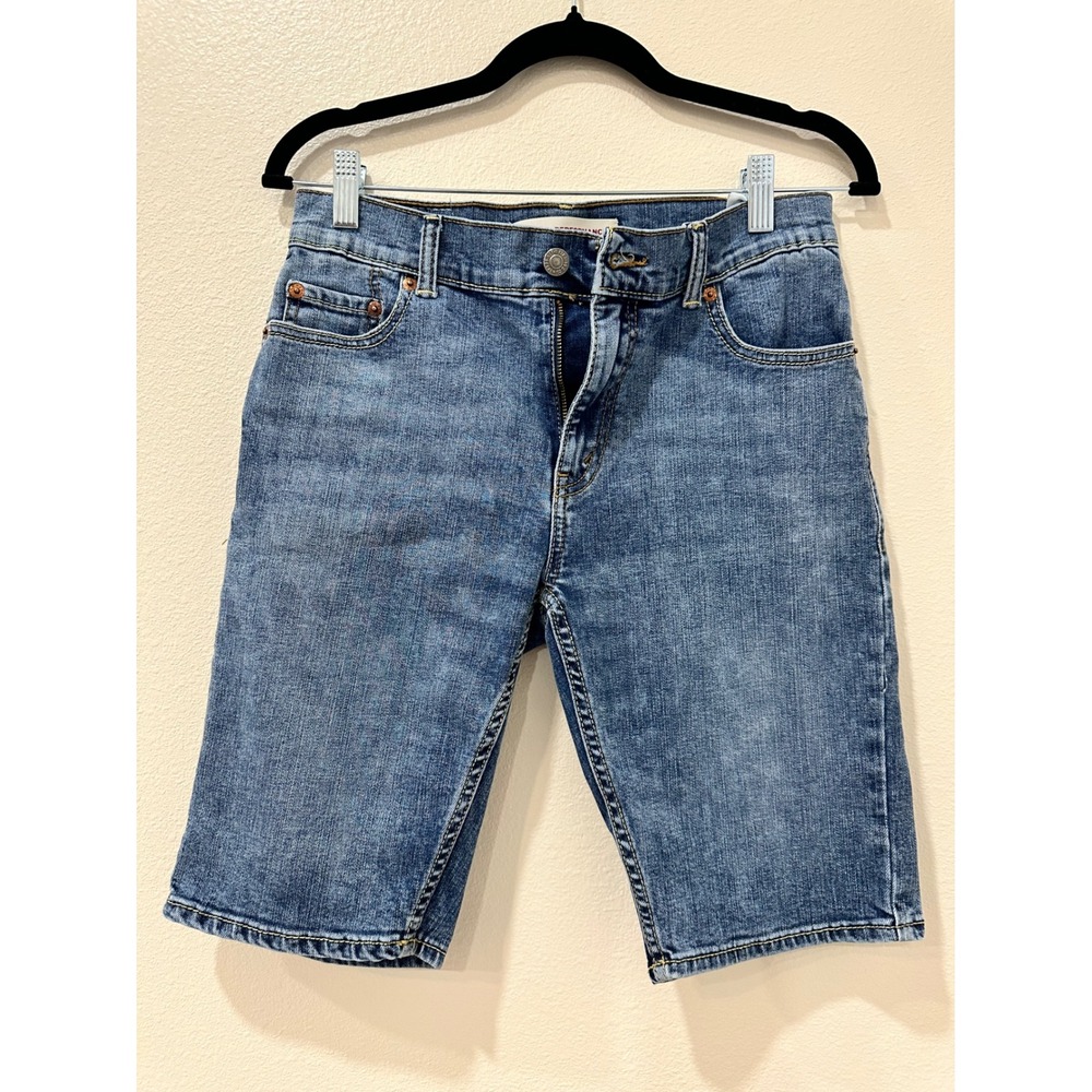 Levis Kids 511 Slim Performance Denim Shorts Blue Medium Wash Size 18 REG W29